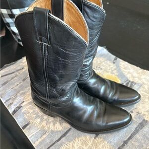 Justin Boots Men's Black Western Leather Boots